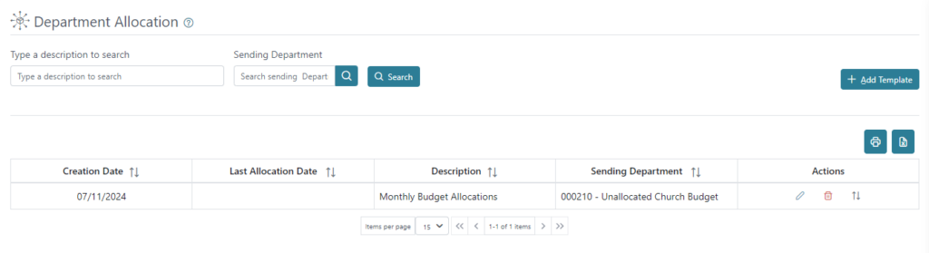 Department Allocation – actscloud.net